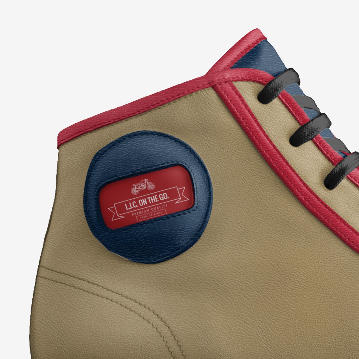 L.J.C. on The Go. custom made in Italy shoes by Louis Cotton | Detail view