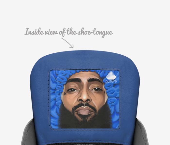 Hustle + Motivate custom made in Italy shoes by Edward Griffin | Tongue view