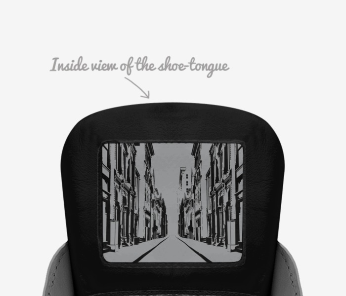 Michael Mizo Lewis custom made in Italy shoes by Michael Lewis | Tongue view
