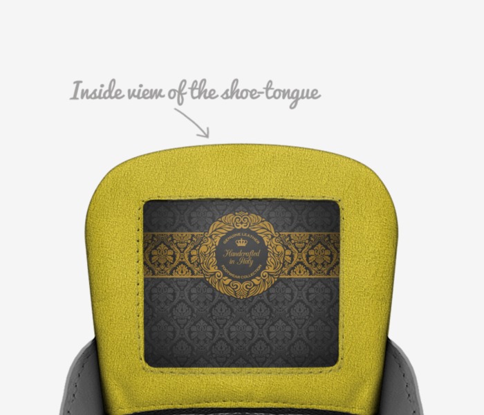 K1NG$ $HOE$ custom made in Italy shoes by Gage Alejandro | Tongue view