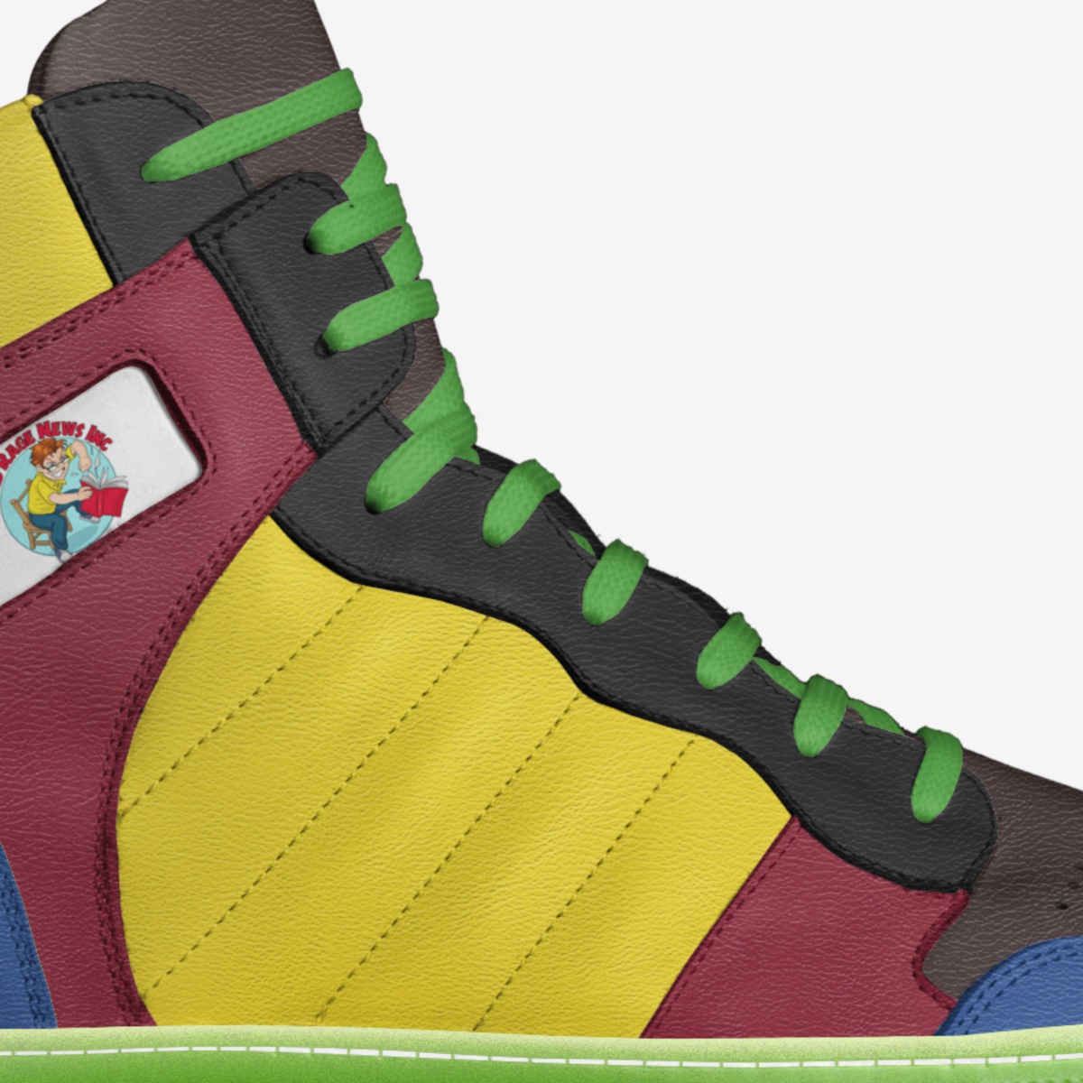 Nerd Prismatic custom made in Italy shoes by Steve Wollett | Detail view