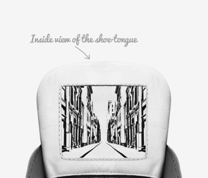 Robert David  custom made in Italy shoes by Robert Catlin | Tongue view