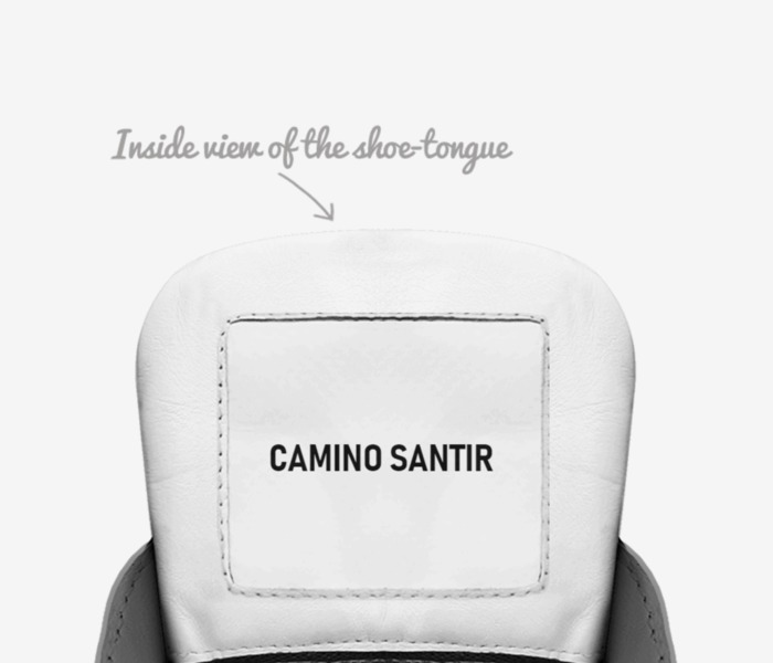 Camino Santir custom made in Italy shoes by Marcus Brandt Rasmussen | Tongue view