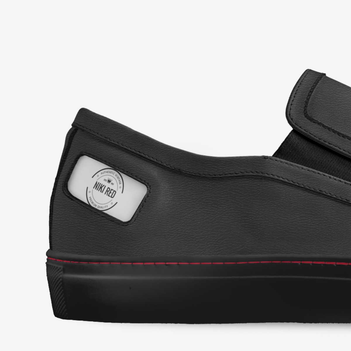 Niki Red custom made in Italy shoes by Jerry Bimbra | Detail view