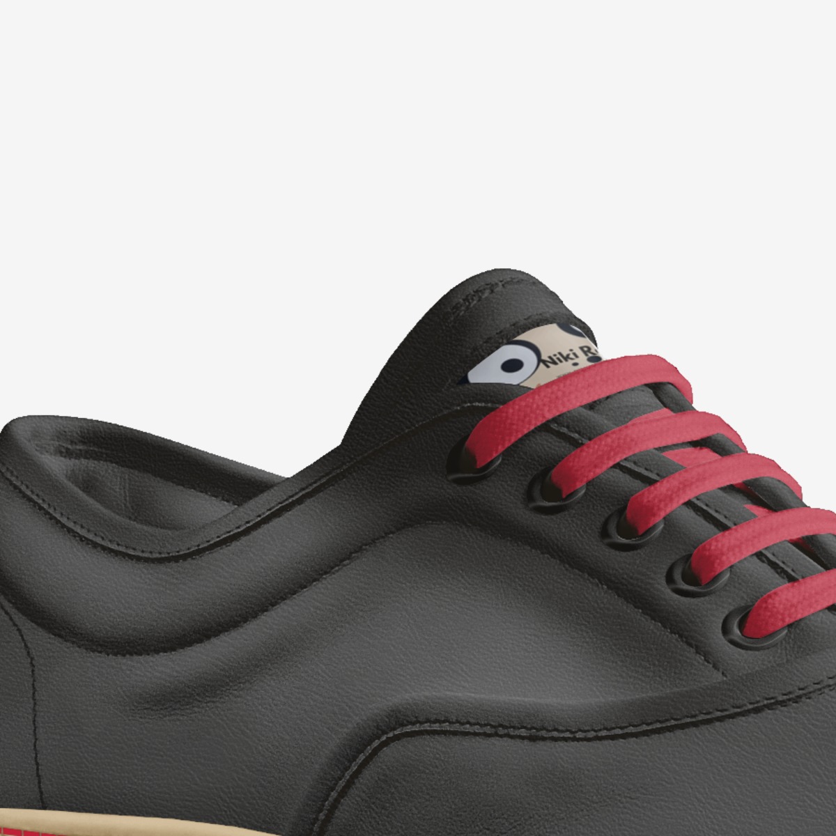 Niki Red custom made in Italy shoes by Jerry Bimbra | Detail view