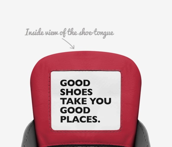 Vshoes custom made in Italy shoes by Oussama Akessab | Tongue view