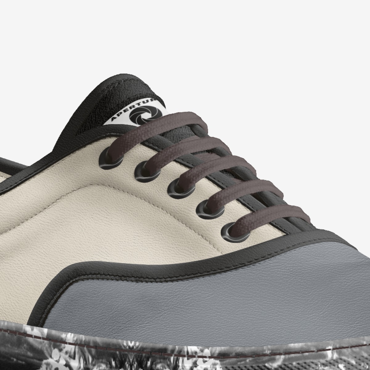 Aperture custom made in Italy shoes by Clinton Burton | Detail view