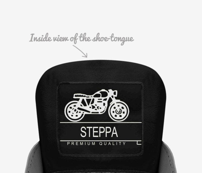 STEPPA custom made in Italy shoes by Howard Rose | Tongue view