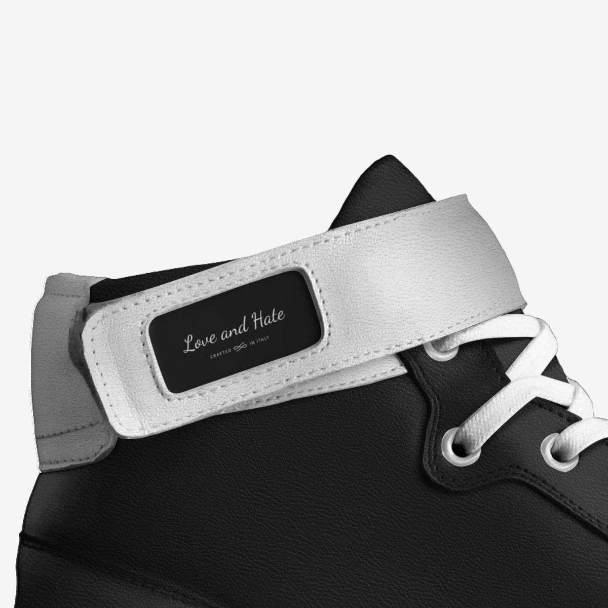 Love and Hate custom made in Italy shoes by Yinyang Phantom | Detail view