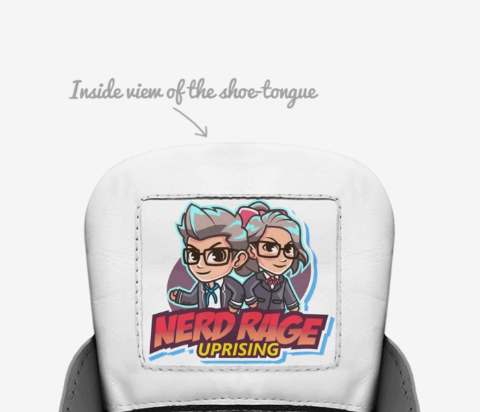 Nerd Uprising  custom made in Italy shoes by Steve Wollett | Tongue view
