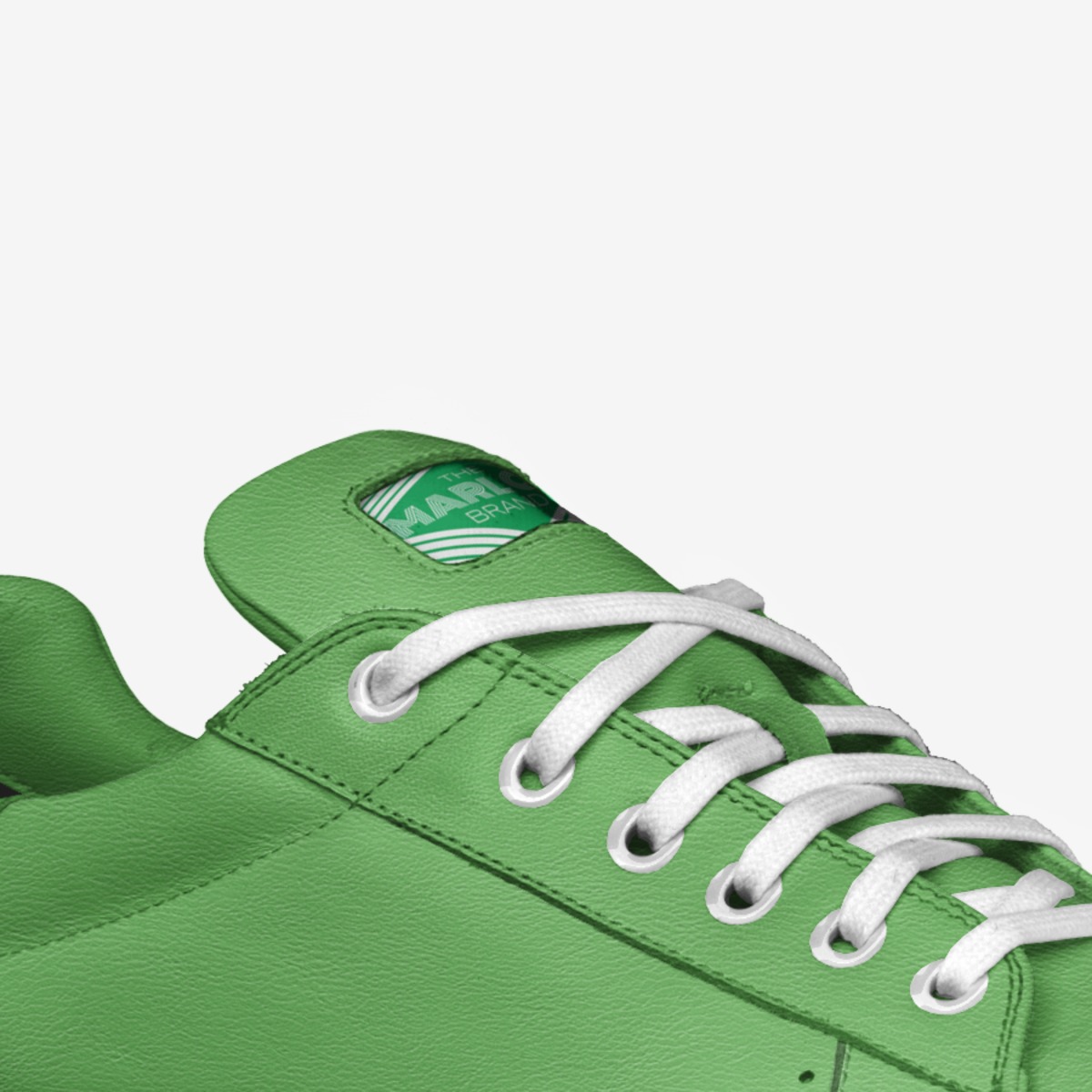 Maple Lane (Green) custom made in Italy shoes by The Marlow Brand | Detail view