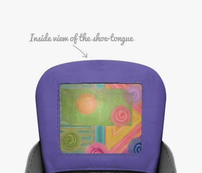 LoL8.6 custom made in Italy shoes by Ana Bar | Tongue view