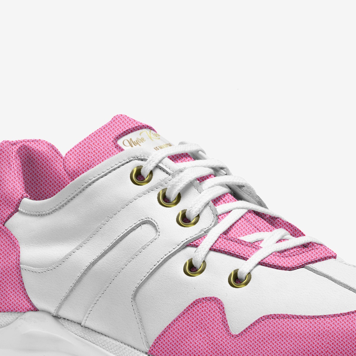 Pink Bubble Gum custom made in Italy shoes by Nyire Kinchlow | Detail view