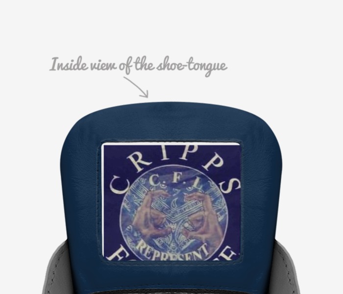 Crip Cuz custom made in Italy shoes by Lovell Jones | Tongue view