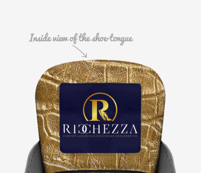 The Juice 2 custom made in Italy shoes by Ricchezza Custom Footwear Designer Co. | Tongue view
