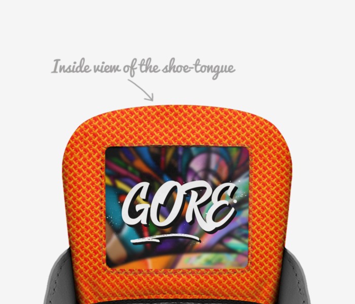 GORE custom made in Italy shoes by Ashwin Gore | Tongue view