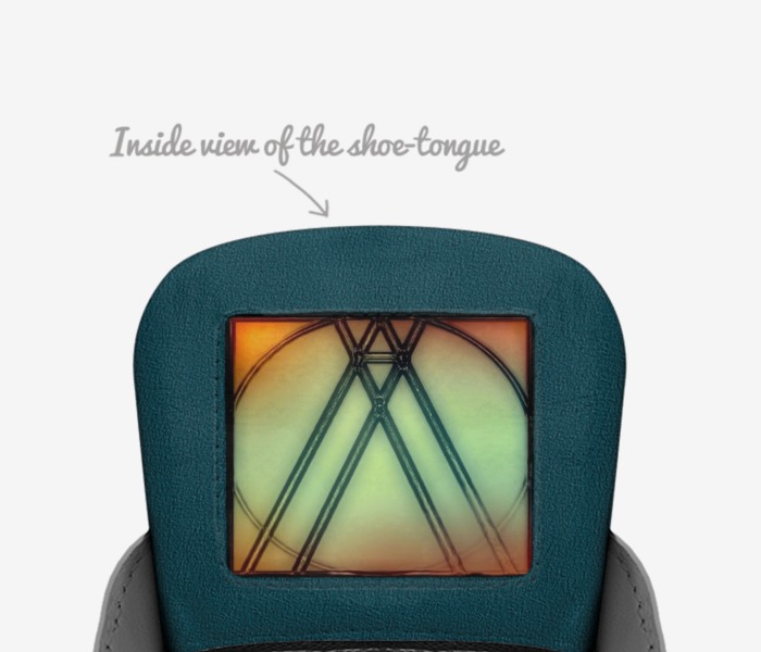 AXS custom made in Italy shoes by Absx Design | Tongue view