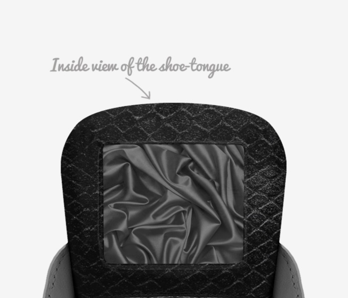 R.C.R Unlimited  custom made in Italy shoes by Robert Brown | Tongue view