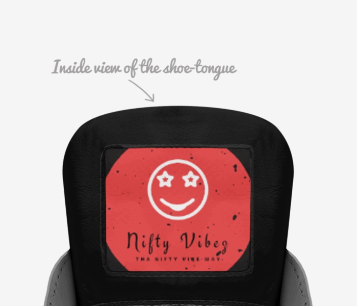 Nifty Vibez custom made in Italy shoes by Danielle Sessoms | Tongue view