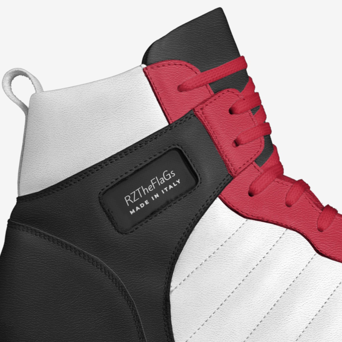 RzTheFlags custom made in Italy shoes by Tonja Lewis | Detail view