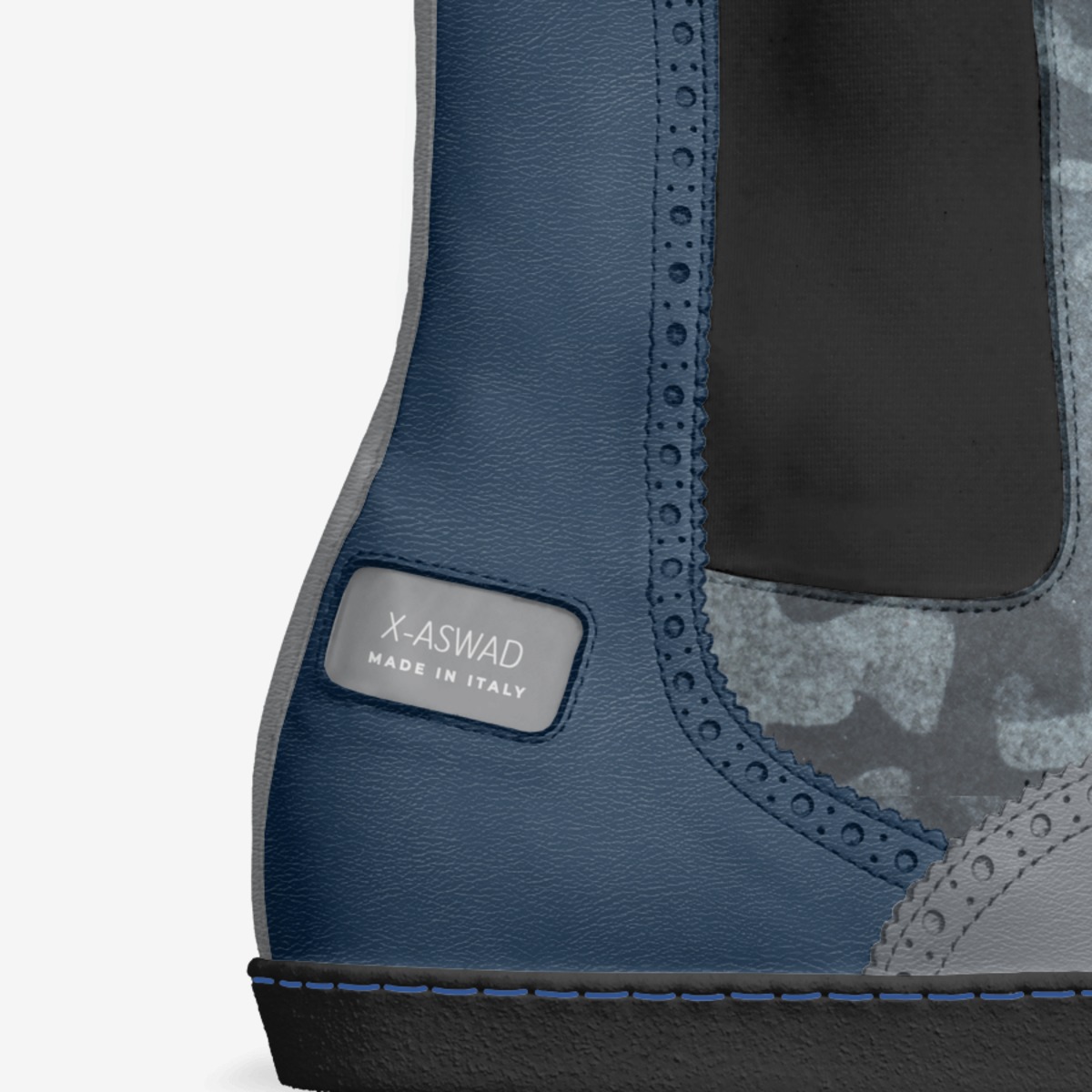 X-ASWAD custom made in Italy shoes by Mildred Lewis | Detail view