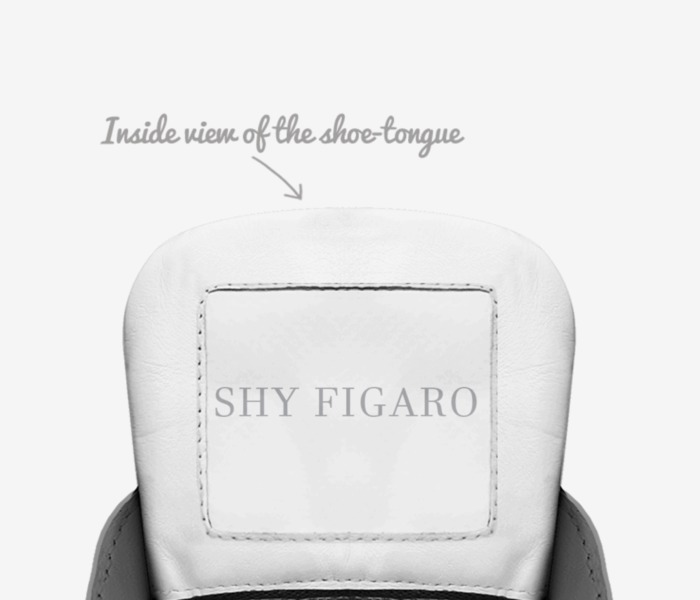 SHY FIGARO custom made in Italy shoes by Shy Figaro | Tongue view
