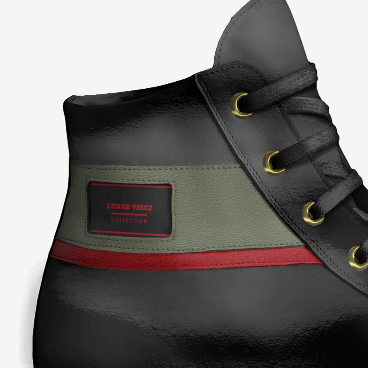 Lunar Vibez custom made in Italy shoes by Tiffany Scrivens | Detail view