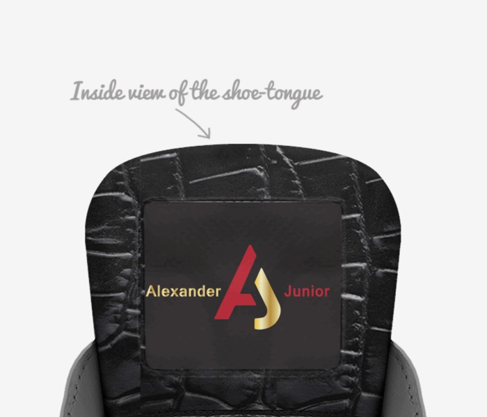 Alexander Junior custom made in Italy shoes by Alexander Woode | Tongue view