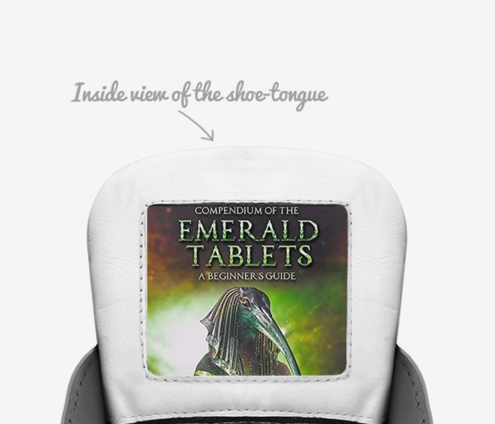 EMERALD TABLETS-V custom made in Italy shoes by Billy Carson | Tongue view