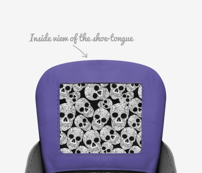 Ravenware custom made in Italy shoes by Lisa Arnold | Tongue view