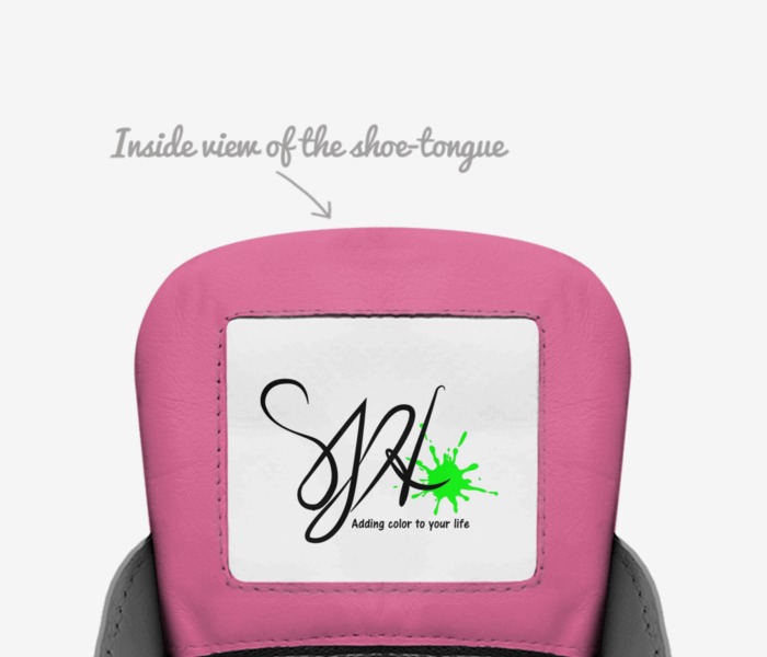 SJHall Active custom made in Italy shoes by Sheila Hall | Tongue view