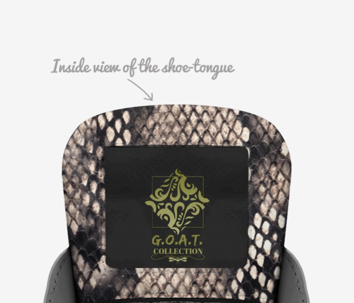 #G.O.A.T  custom made in Italy shoes by Robert Earby | Tongue view