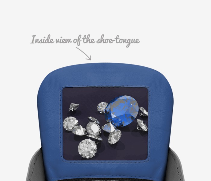 Vivere custom made in Italy shoes by Angie Hudson | Tongue view
