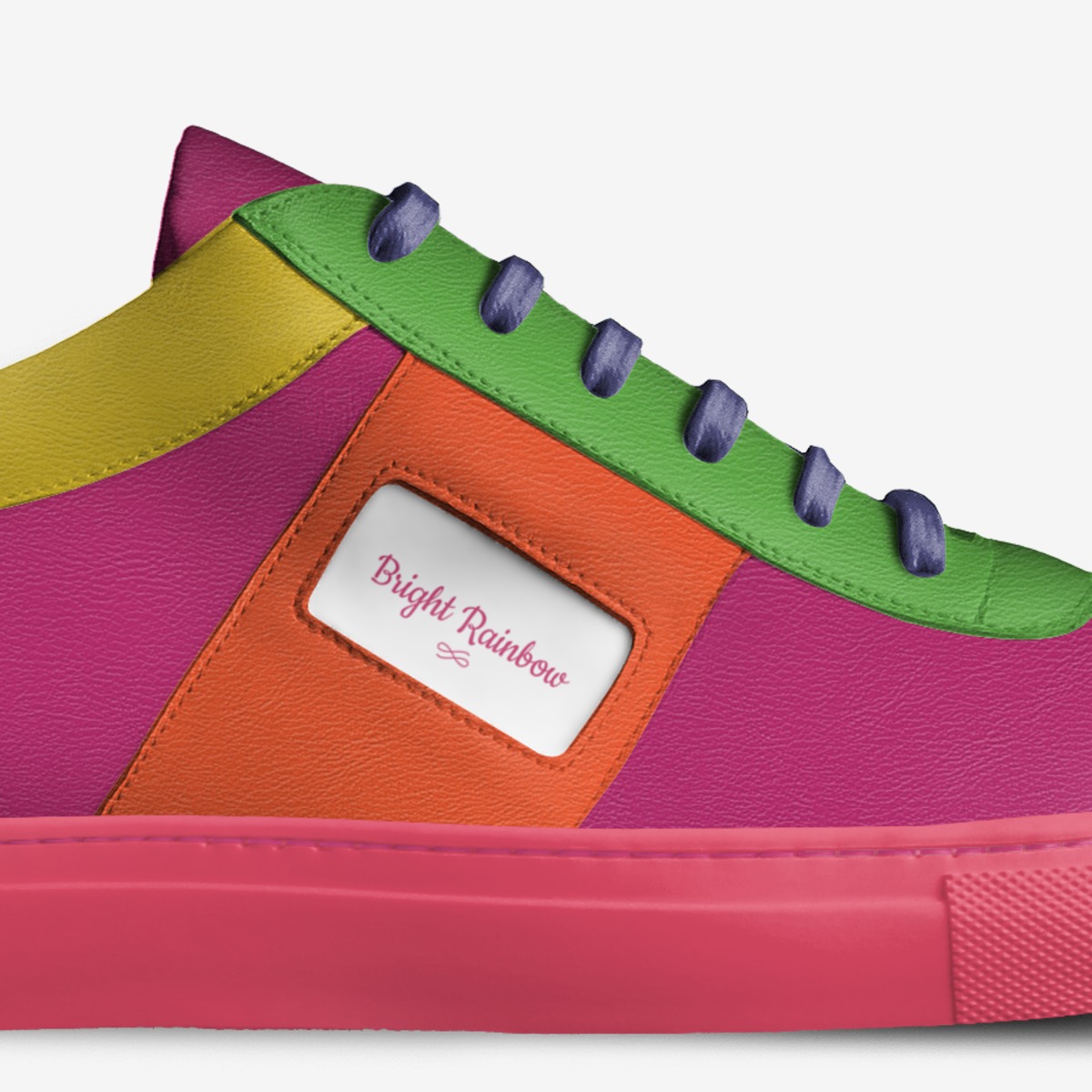 Rainbow Dash custom made in Italy shoes by Rachel Thecrazyray | Detail view