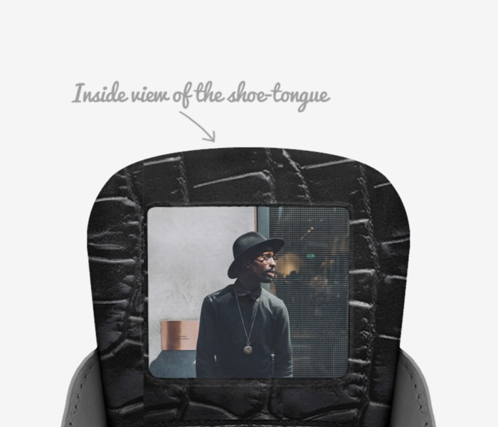 McDaddy's Blvd custom made in Italy shoes by Carl Mcdade | Tongue view