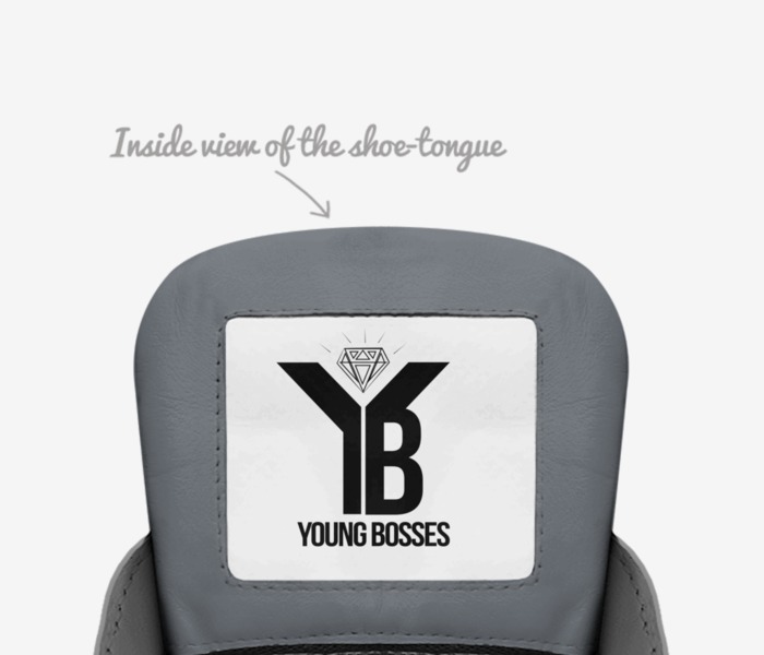 Young Bosses custom made in Italy shoes by Raekwon Culver | Tongue view