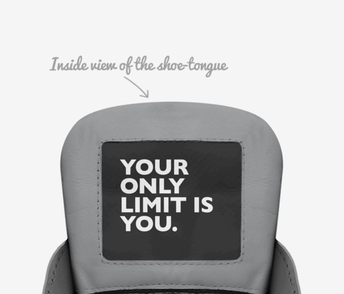 apostrophe ess  custom made in Italy shoes by Bryanna Chatterton | Tongue view