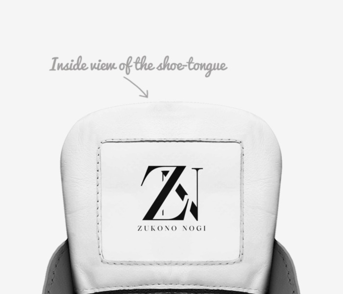 Louver (White) custom made in Italy shoes by Nwani Izu | Tongue view