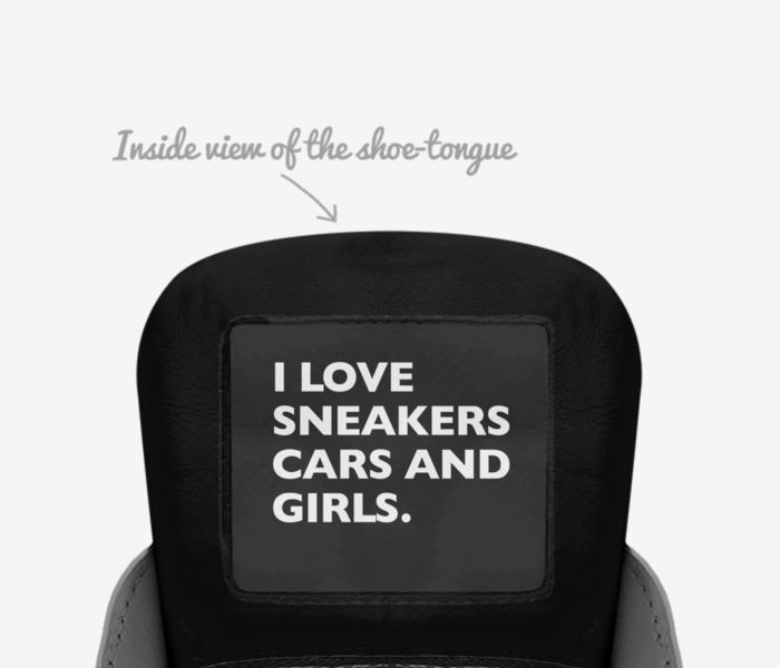 Dafitpro3's custom made in Italy shoes by Michael Brownlee | Tongue view