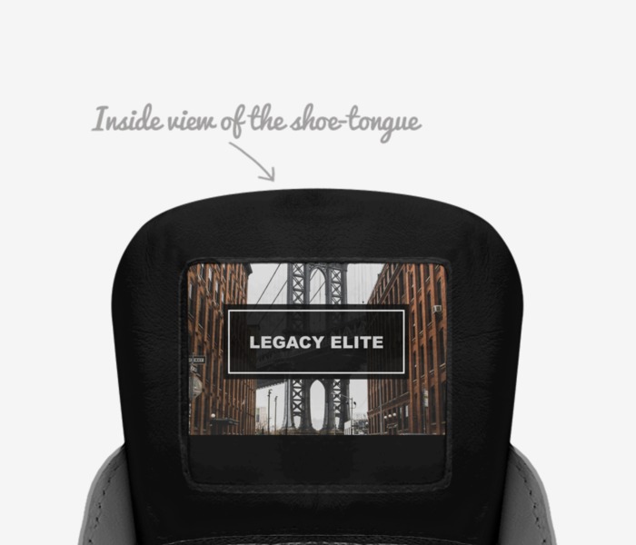 Legacy Elite custom made in Italy shoes by Liz Baker | Tongue view