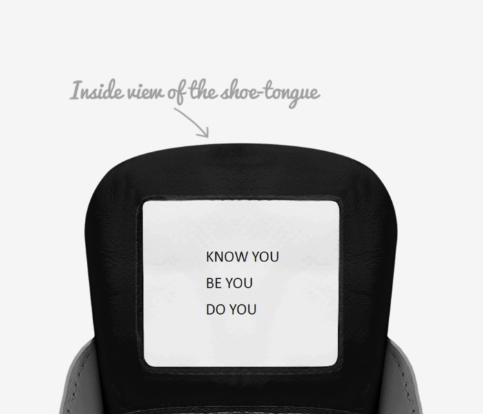 Free custom made in Italy shoes by Kevin Tillett | Tongue view