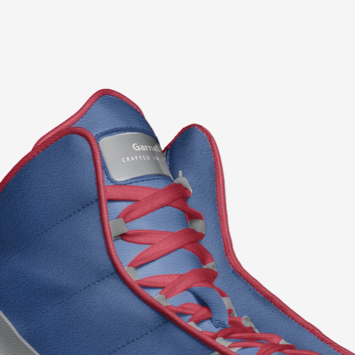 Garnet custom made in Italy shoes by Anthony Taylor | Detail view