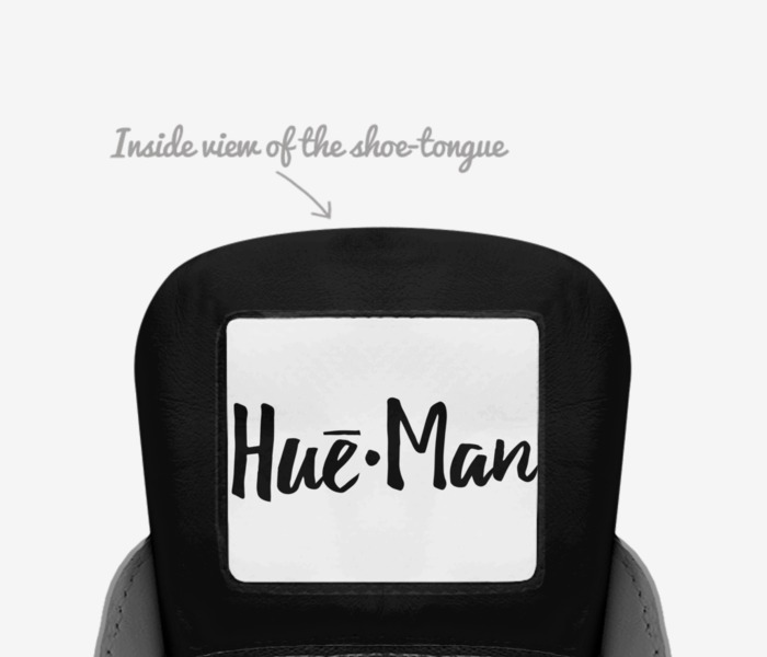 Hue-Man custom made in Italy shoes by Day1 J | Tongue view