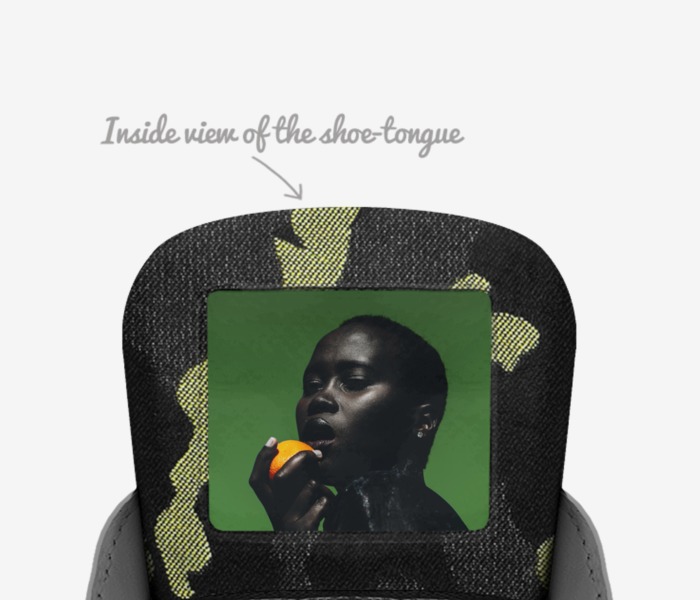 MISS MOGUL custom made in Italy shoes by Aubrey Lovell Love Jr | Tongue view
