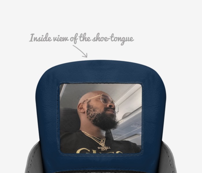 Money  custom made in Italy shoes by Donnell Rainey | Tongue view