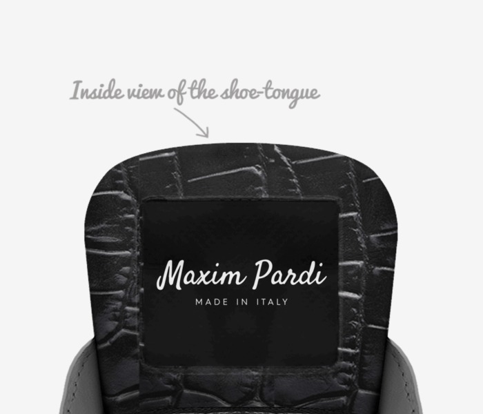 LAVA custom made in Italy shoes by Maxim Pardi | Tongue view