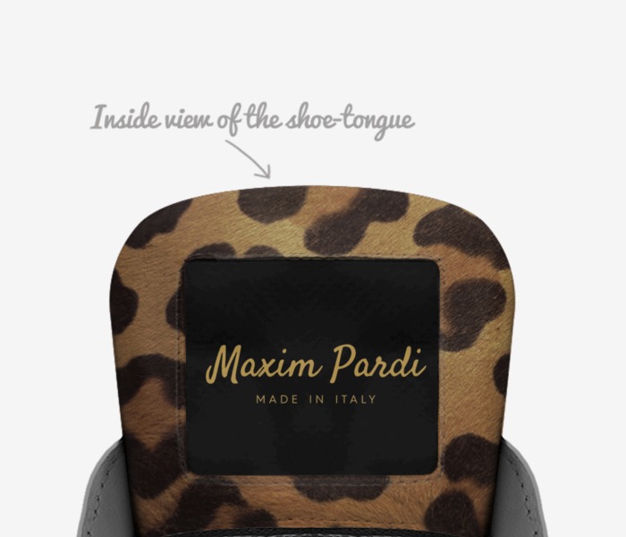 A-58 custom made in Italy shoes by Maxim Pardi | Tongue view