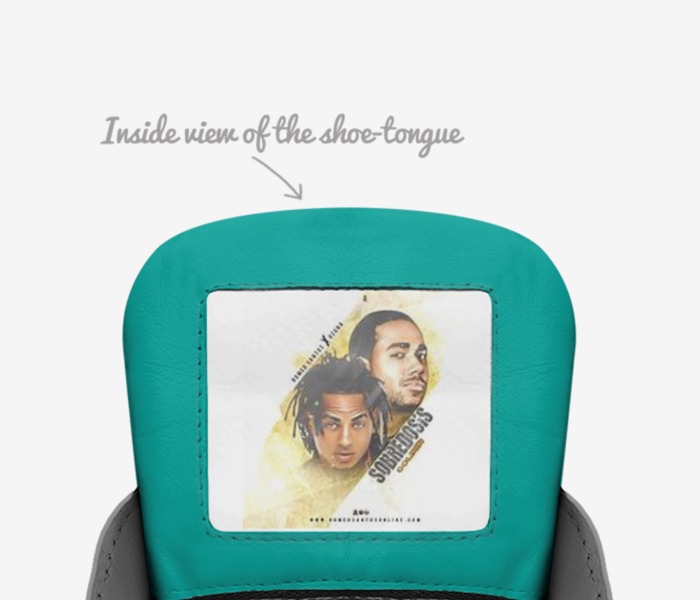 izzy's custom made in Italy shoes by Izsabelle Collins | Tongue view