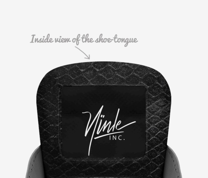 MILLIES custom made in Italy shoes by Taurian Johnson | Tongue view