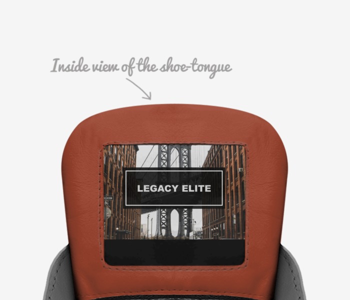 LE custom made in Italy shoes by Liz Baker | Tongue view